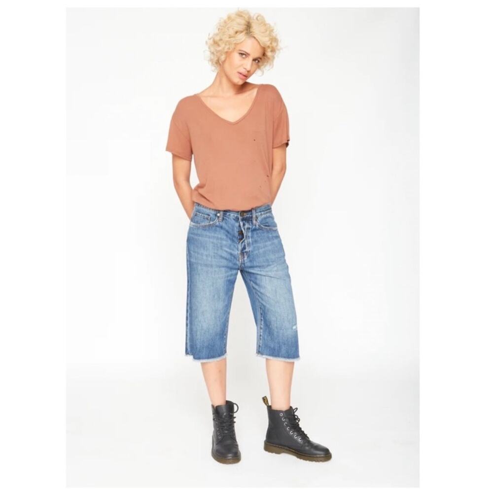 Free People x Sandrine Rose NWT Denim Bermuda Shorts